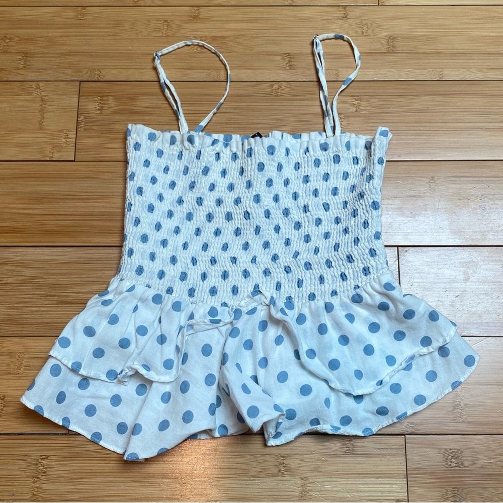Smocked ruffle top